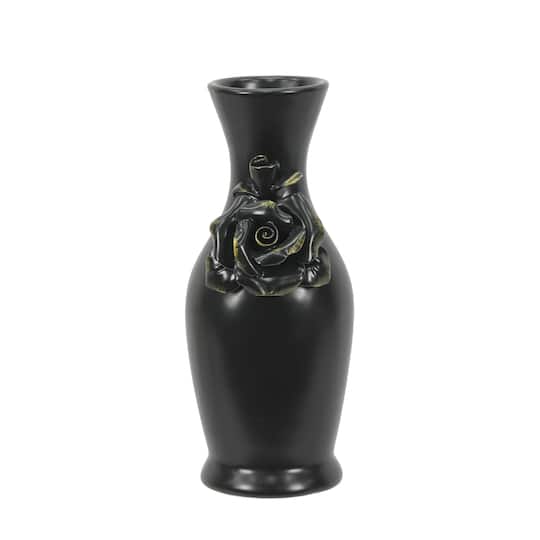 6&#x22; Black Ceramic Vase by Ashland&#xAE;